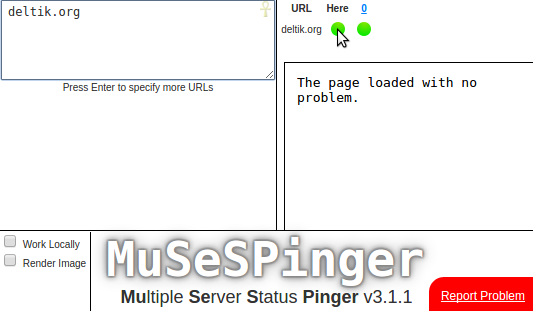 MuSeSPinger: Table output format